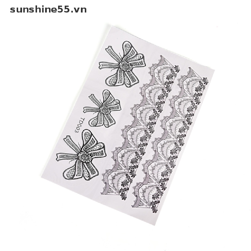 Hình Xăm Dán Tạm Thời Họa Tiết Ren Chống Nước