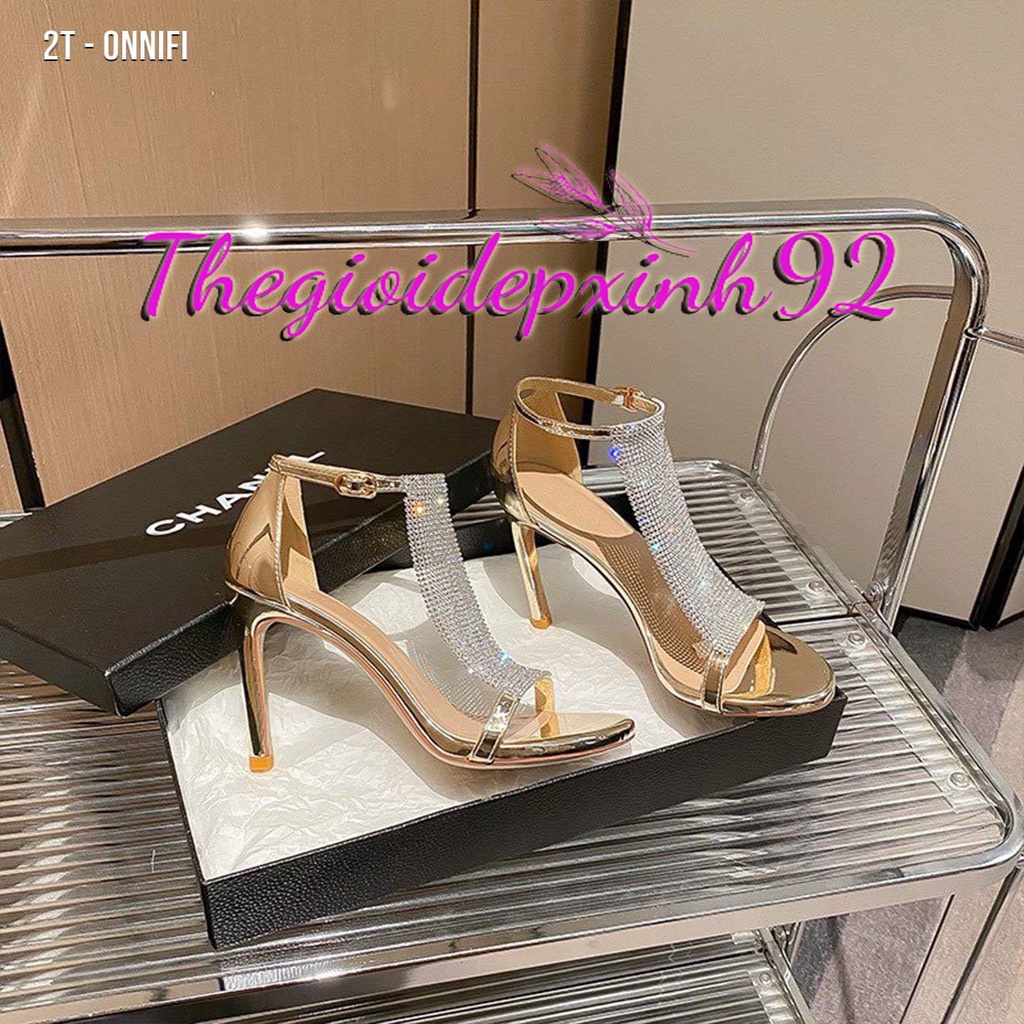 SANDAL CAO GÓT ĐÍNH ĐÁ FULL HỘP 9 PHÂN ODER 3 NGÀY