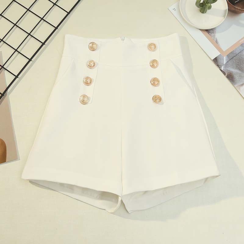 Quần short nữ cạp cao đính cúc thời trang Cao Cấp
