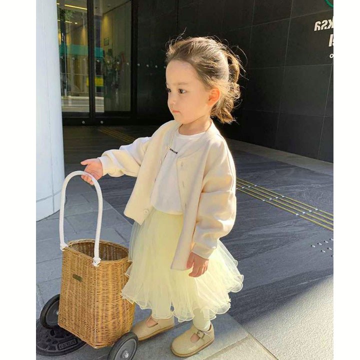 Áo khoác thun phong cách Hàn Quốc năng động cho bé gái 3-8 tuổi BBShine – AK009