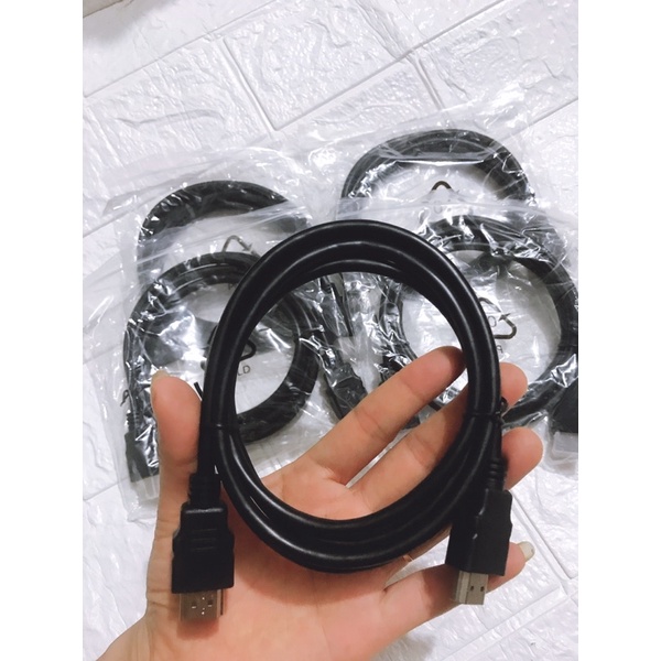 Dây Cáp HDMI 1m 1.5m 2m 2.5m tròn đen-Dây cáp kết nối cổng HDMI 2 đầu chống nhiễu xịn chất lượng cao giá rẻ