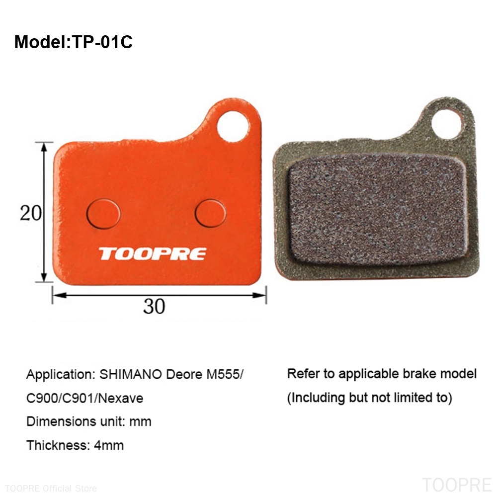 Má phanh TOOPRE bằng gốm chịu nhiệt cho xe đạp Shimano
