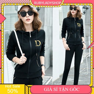 Bộ đồ thể thao nữ thêu chữ D