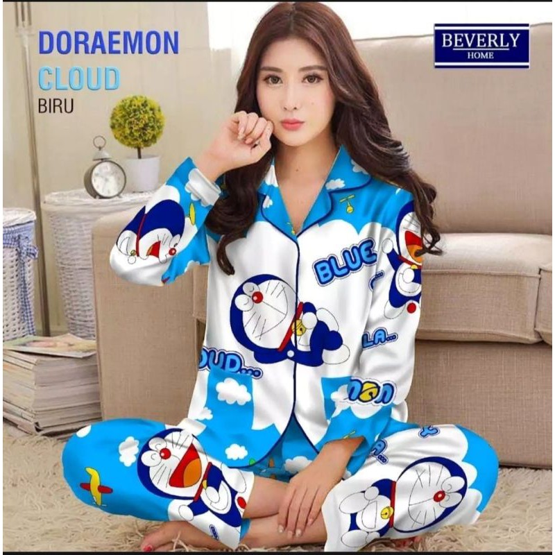 Bộ Đồ Ngủ Hình Doraemon Đáng Yêu Cho Người Lớn