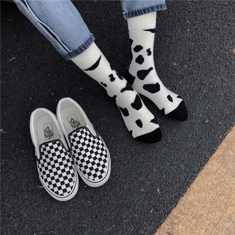 [Miễn Phí Vận Chuyển] Vớ Họa Tiết Bò 231004Vớ Nam Nữ In Họa Tiết Dễ Thương