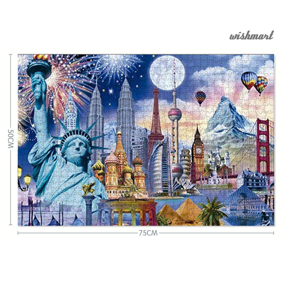 [Wish] 1000Pcs Statue of Liberty Building Adult Kids Jigsaw Puzzles Game Toy Wall Decor