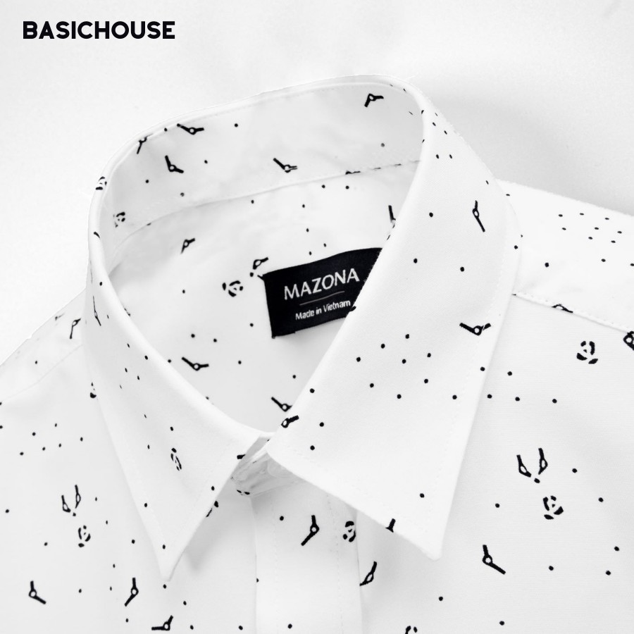 [CHÍNH HÃNG] Áo sơ mi nam ngắn tay 👘 áo sơ mi cao cấp nam hoạ tiết basic | BASICHOUSE | BigBuy360 - bigbuy360.vn