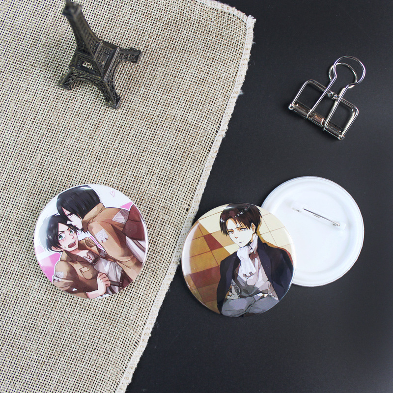 Ghim cài áo in hình Levi Ackerman Mikasa Ackerman Eren Jager Trong Attack On Titan mới