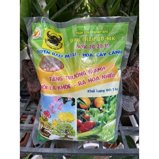 Phân bón hỗn hợp npk đầu trâu bđ-mk 20-20-15 gói 1kg