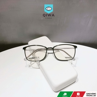 Gọng kính cận mắt vuông nhựa dẻo Qiwa Eyewear 8249, Kính cận gọng nhựa cho nữ