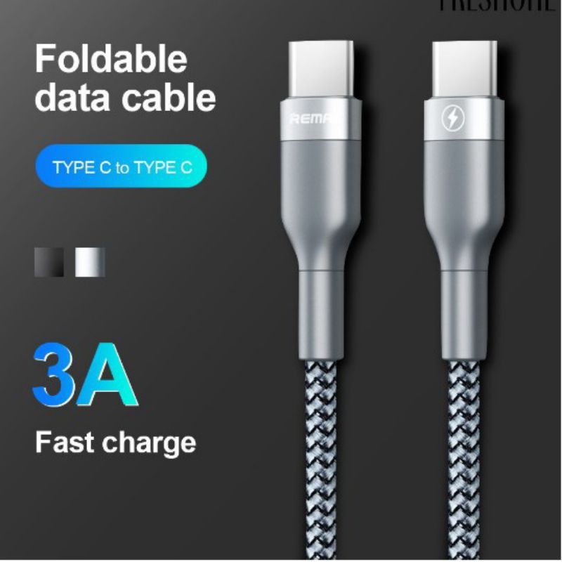 Cáp Sạc Nhanh Type C to Type C Remax RC-010 Dây Dù 1M