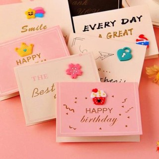 Tấm card chúc mừng sinh nhật, cảm ơn, tình yêu in hình dễ thương
