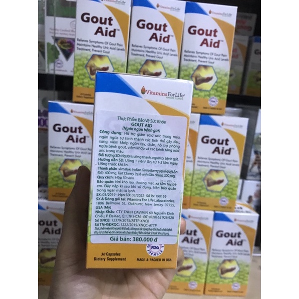 VIÊN UỐNG GOUT AID chai 30v