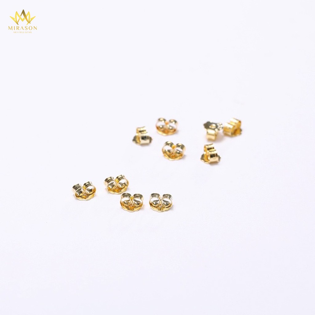 Chốt Khuyên Tai Bạc Nữ MIRASON Cá Tính Đơn Giản Nhiều Màu MPK001 - Chốt Bông, Chui Bông Tai Bạc 925