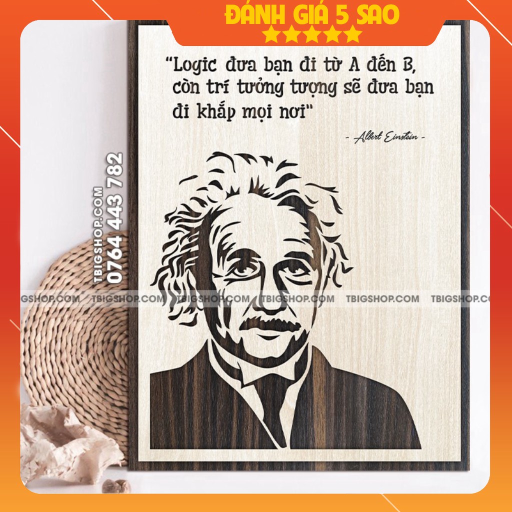Mẫu tranh - Mã 044 "Logic đưa bạn đi từ a đến b còn trí tưởng tượng sẽ đưa bạn