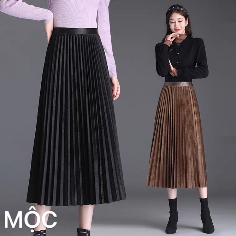 Chân váy Quảng châu dạ nhung mẫu thời trang mới nhất