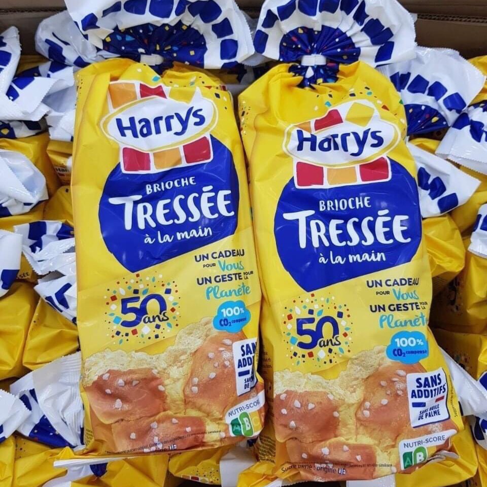 Bánh mì hoa cúc Harry Brioche Tressée Pháp ổ lớn 515g