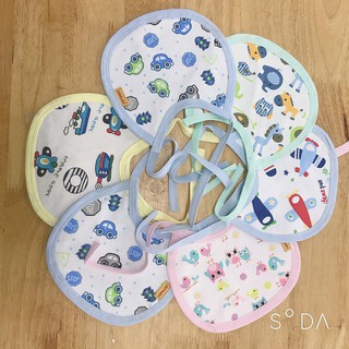 Yếm cotton  buộc dây cao cấp cho bé