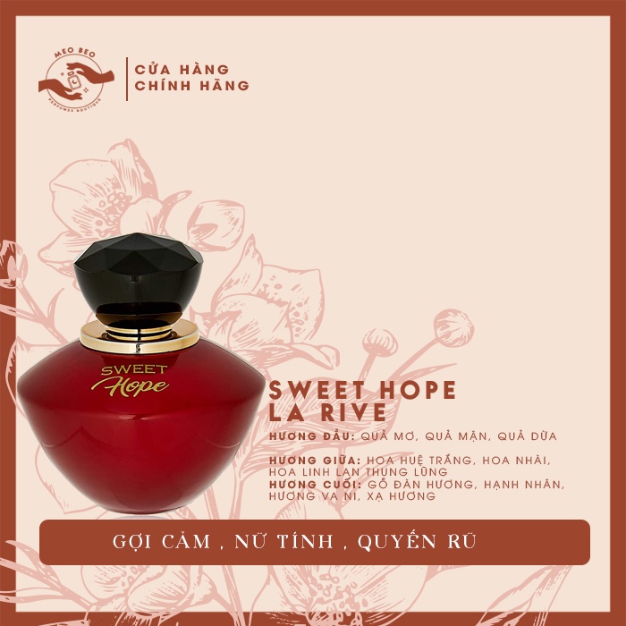 🐈𝒎𝒆𝒐𝒃𝒆𝒐𝒕𝒉𝒐𝒎𝒕𝒉𝒐🐈 Nước hoa nữ Sweet Hope La Rive mẫu 5/10ml