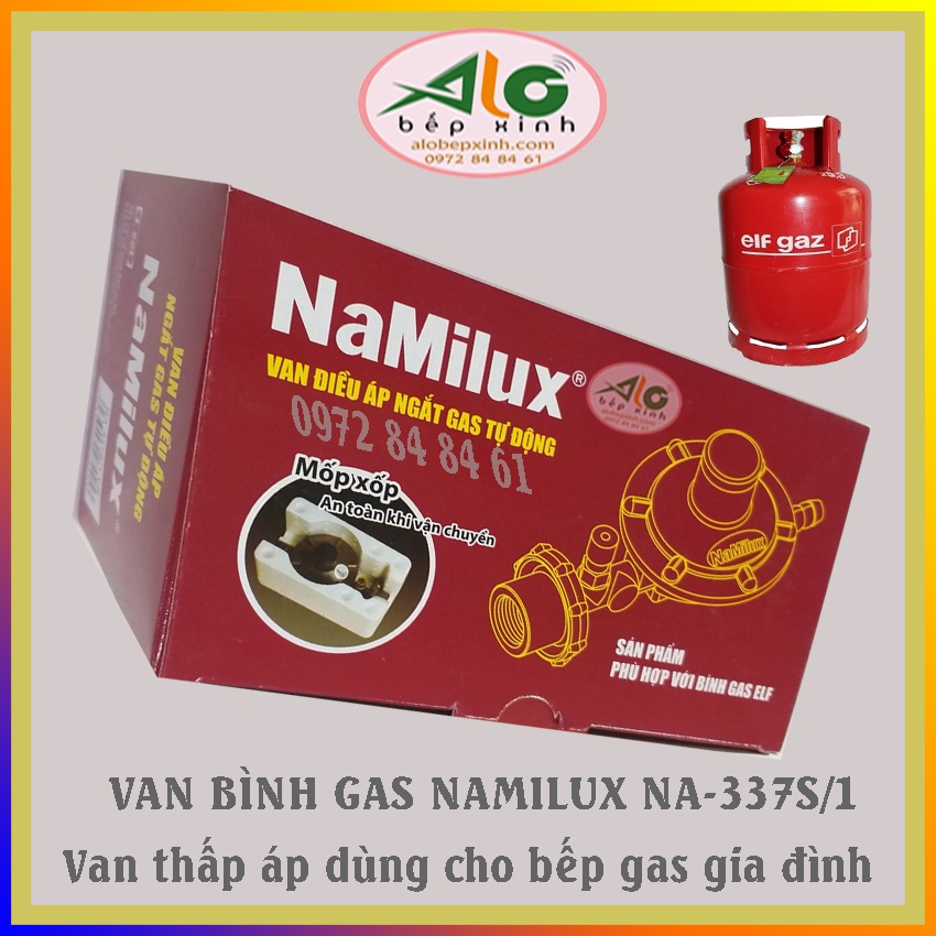🌻 Van điều áp Namilux / Van bình ga Namilux NA-337S/1 🌻  dùng cho bình gas màu đỏ, có ngắt gas tự động - Alo Bếp Xinh