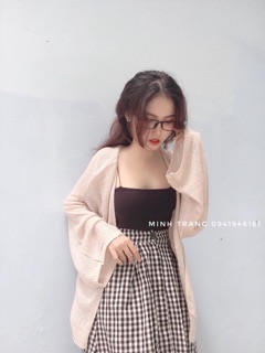 Áo cardigan len mỏng ảnh thật 100%