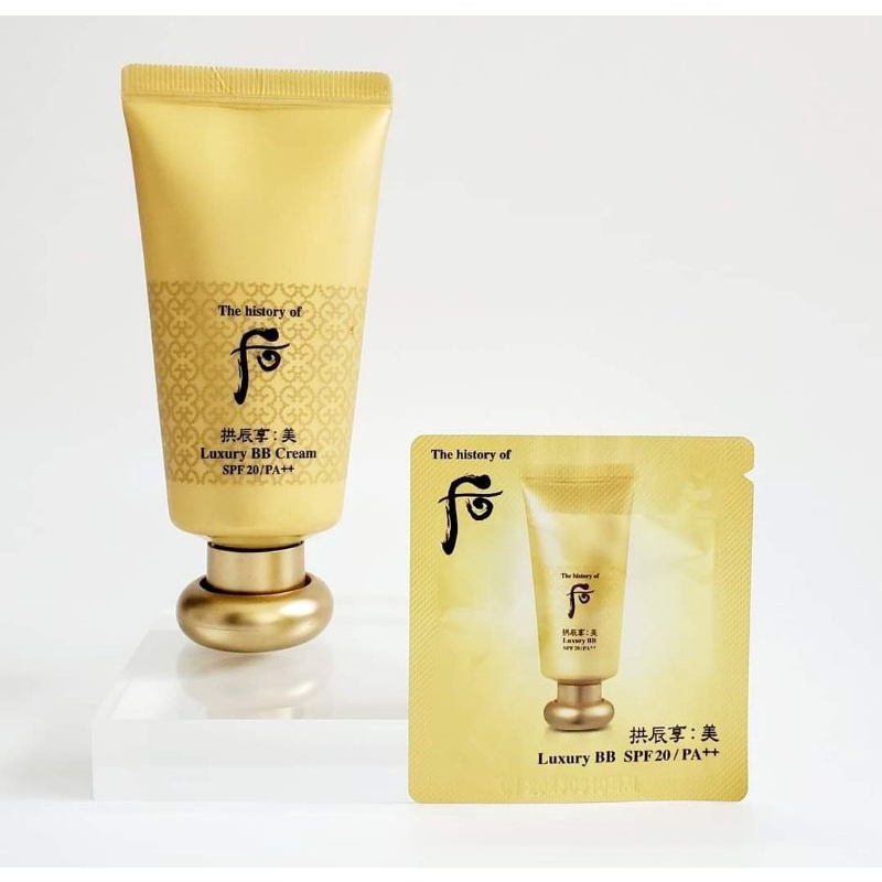 10 gói Kem Nền BB CREAM LUXURY WHOO KEM NỀN TRANG ĐIỂM THẦN THÁNH 1ml