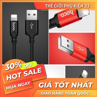 Cáp sạc IPdài 1m cáp dù chống gẫy gập Hoco X14 cáp sạc sạc nhanh cho IPtablet táo