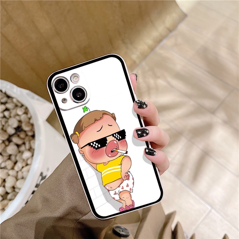 Ốp iphone cạnh vuông Quỳnh Aka chống hông cho ip 6/8/7/plus/x/xr/xsmax/12 pro max/11pro max/13 pro max-nt051