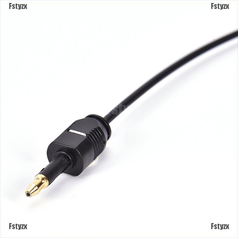 Fstyzx Black Audio Cable TOSlink Plug to MINI-TOSLink OPTICAL 3.5mm Jack 0.5m