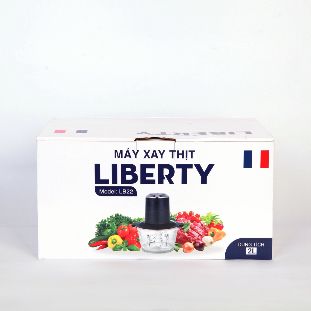 Máy xay thịt đa năng LIBERTY 2L cối thủy tinh cao cấp Công suất lớn Hàng chính hãng bảo hành 12 tháng