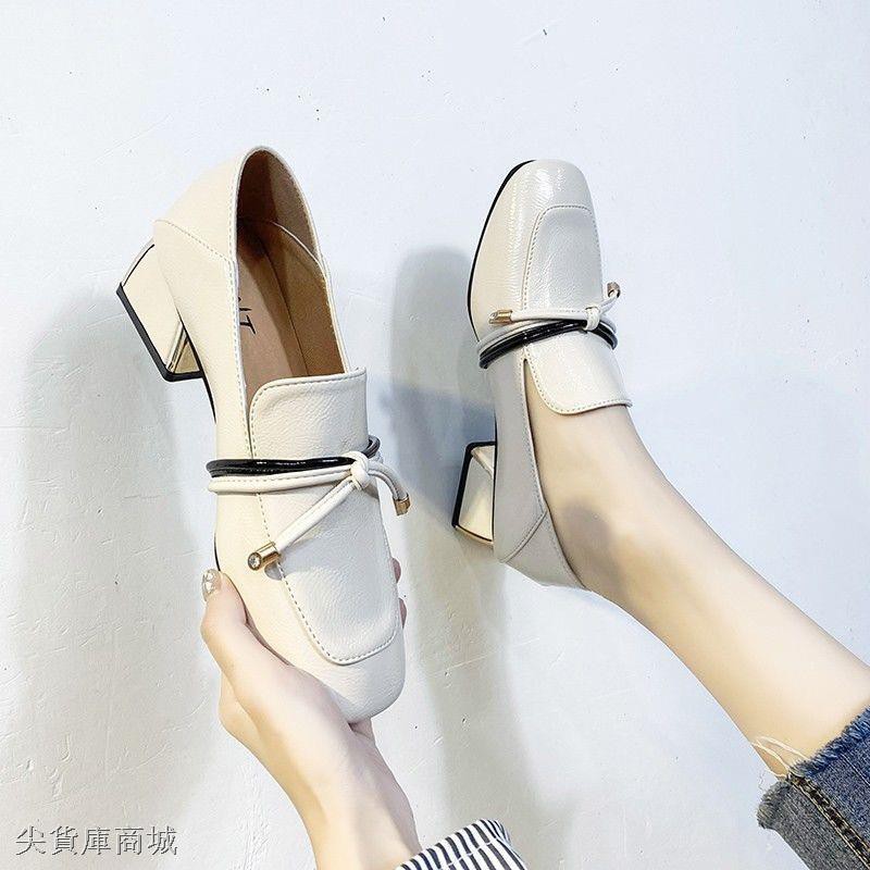 Giày Da Đế Dày Phong Cách Anh Quốc Thời Trang Mùa Thu Cho Nữ Size 35-42