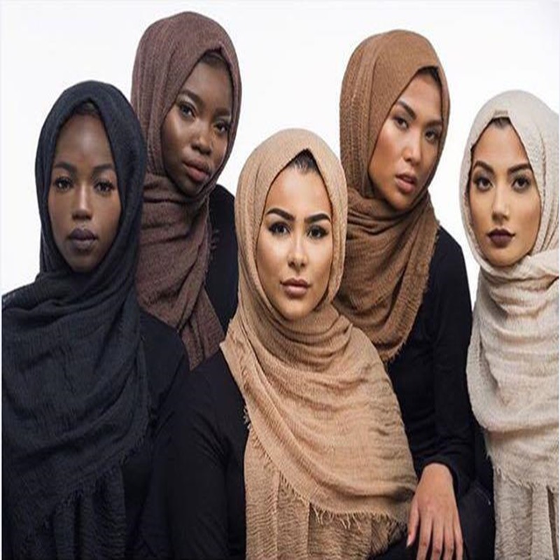 Khăn trùm đầu kiểu Hồi Giáo WJ56 chất liệu cotton 180x95cm có 55 màu tùy chọn cho nữ