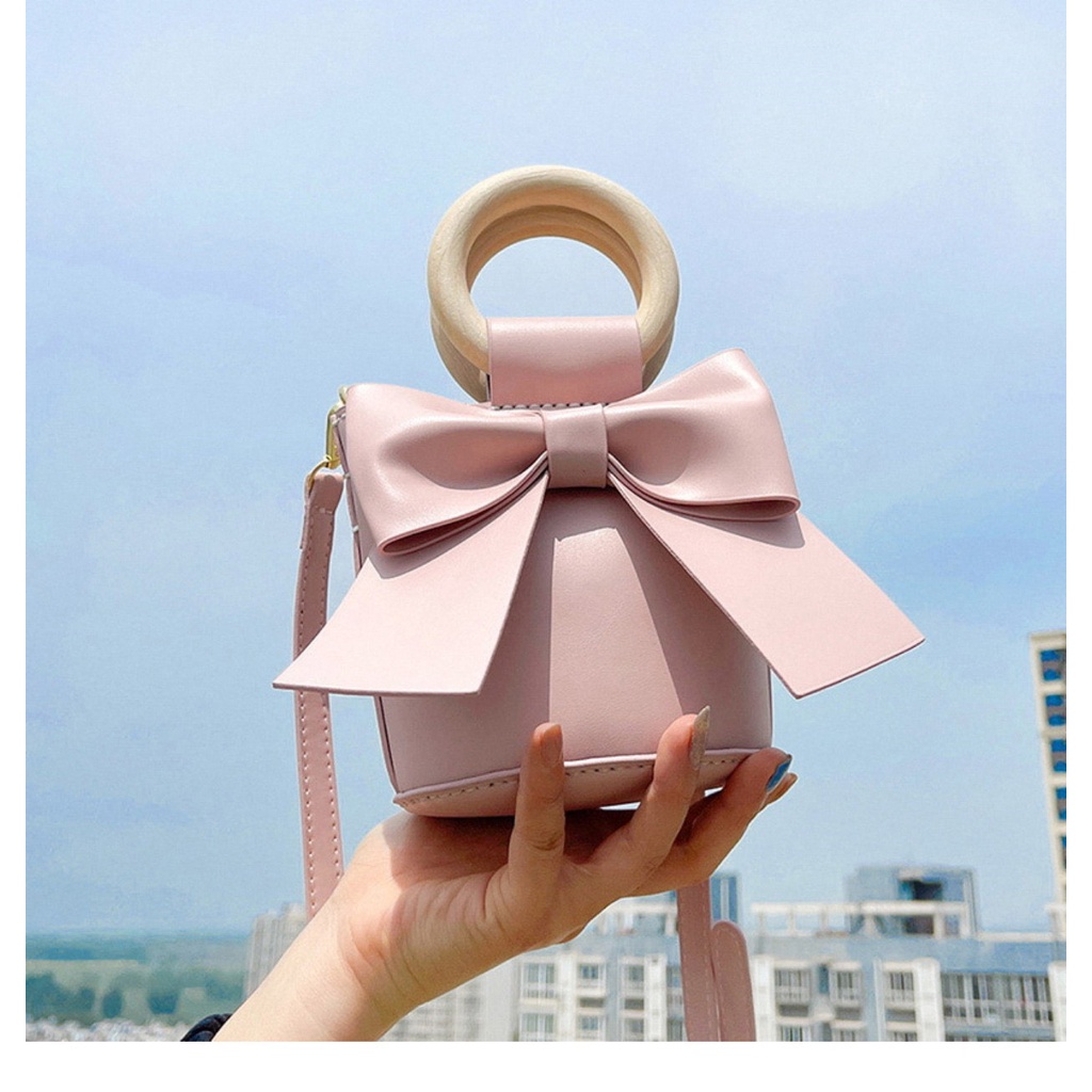 Túi Xách Handmade, Túi Nơ Da PU Quai Xách Tròn ❤️ Quà Tặng Sinh Nhật Bạn Gái Vô Cùng Ý Nghĩa