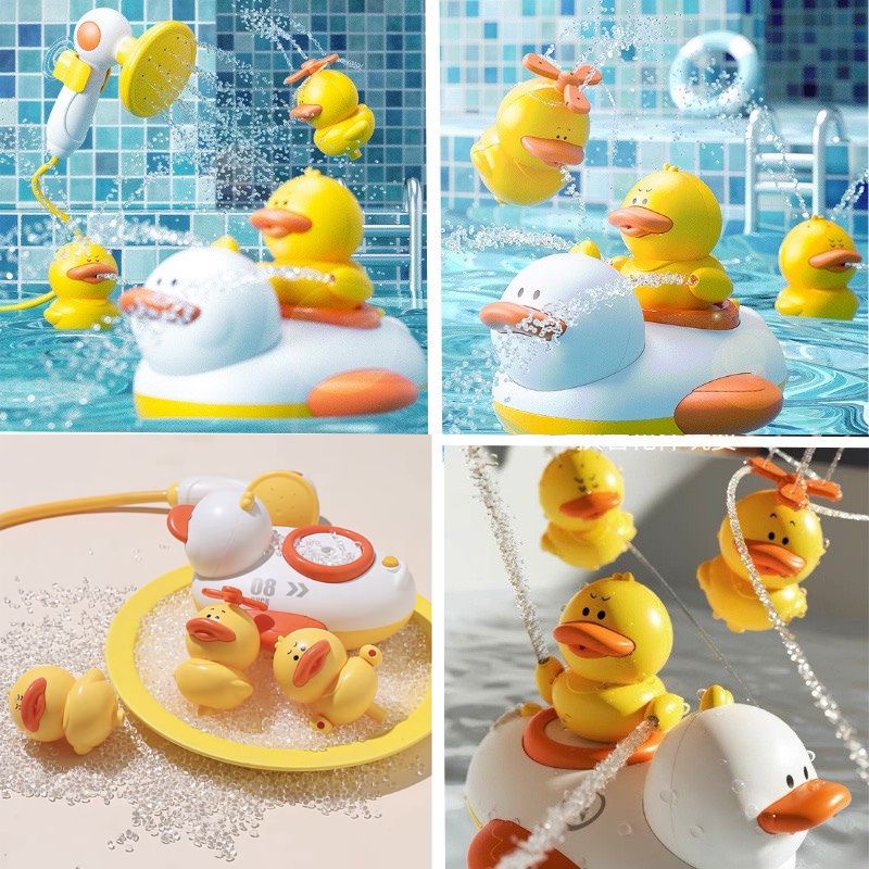 Đồ chơi vịt phun nước nhà tắm cho bé tặng kèm 3 pin AA BBTOYS 86