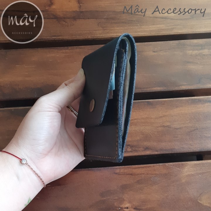 Ví sen 3 đựng thẻ mini cầm tay nhỏ gọn