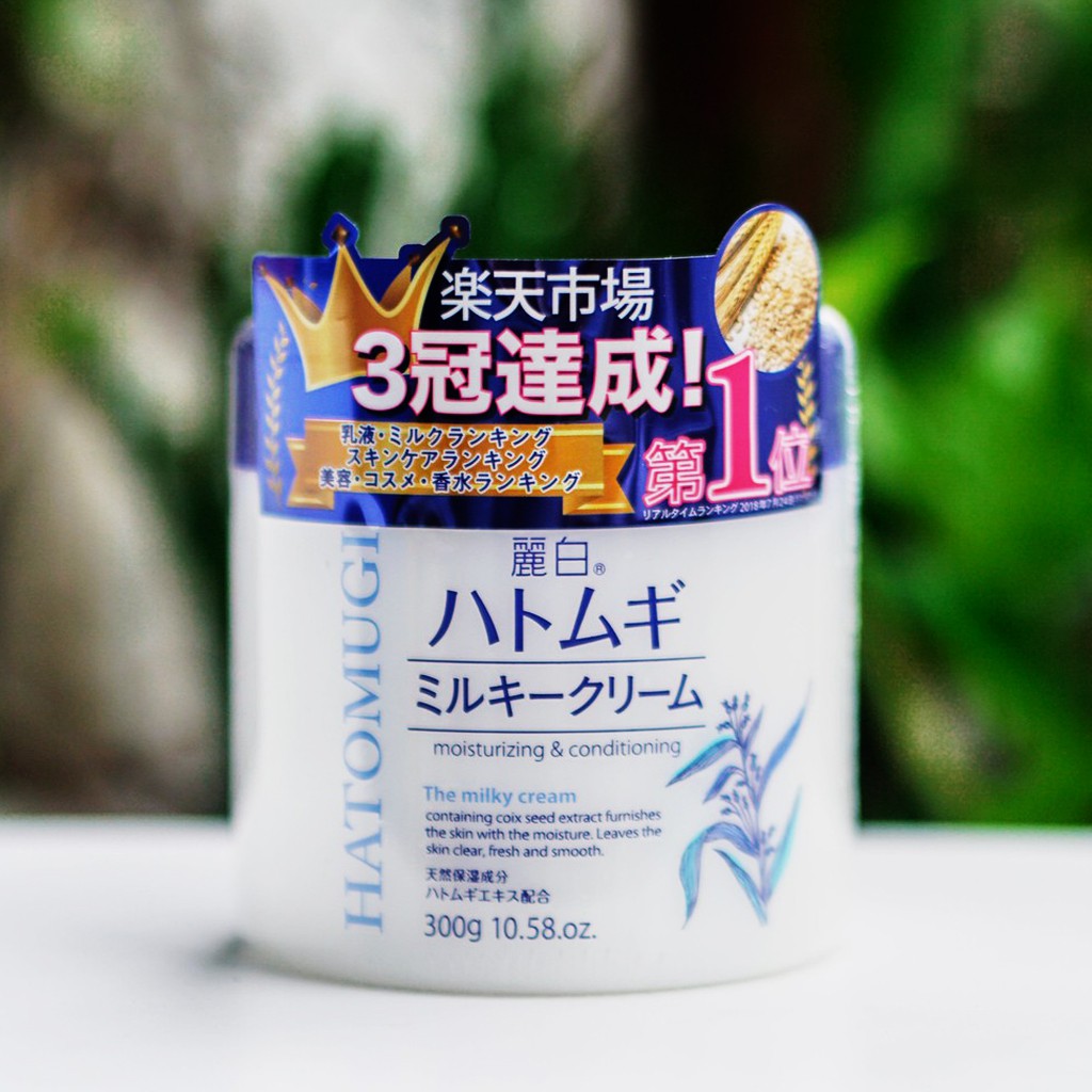 Kem Dưỡng Ẩm Hatomigi Moisturizing Conditioning The Milky Cream 300g - Dưỡng Ẩm Trắng Da Body