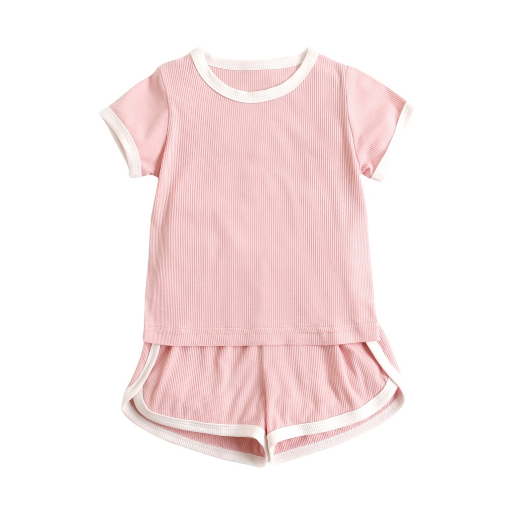 Bộ Áo Tay Ngắn Mùa Hè + Quần Đùi Sanlutoz Hợp Thời Trang Cho Bé Gái