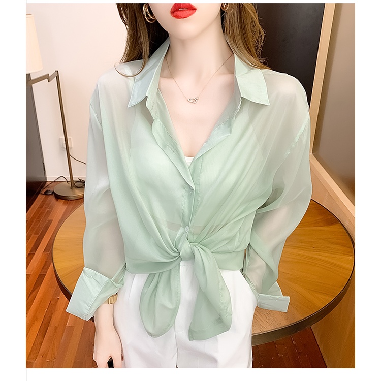 Áo Khoác Cardigan Mỏng Nhẹ Tay Dài Chống Nắng Thời Trang Mùa Hè Dành Cho Nữ