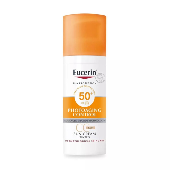 [VŨ KHÍ CHỐNG NẮNG] EUCERIN KEM CN TRANG ĐIỂM - SUN FACE TINTED CC CREAM SPF50+