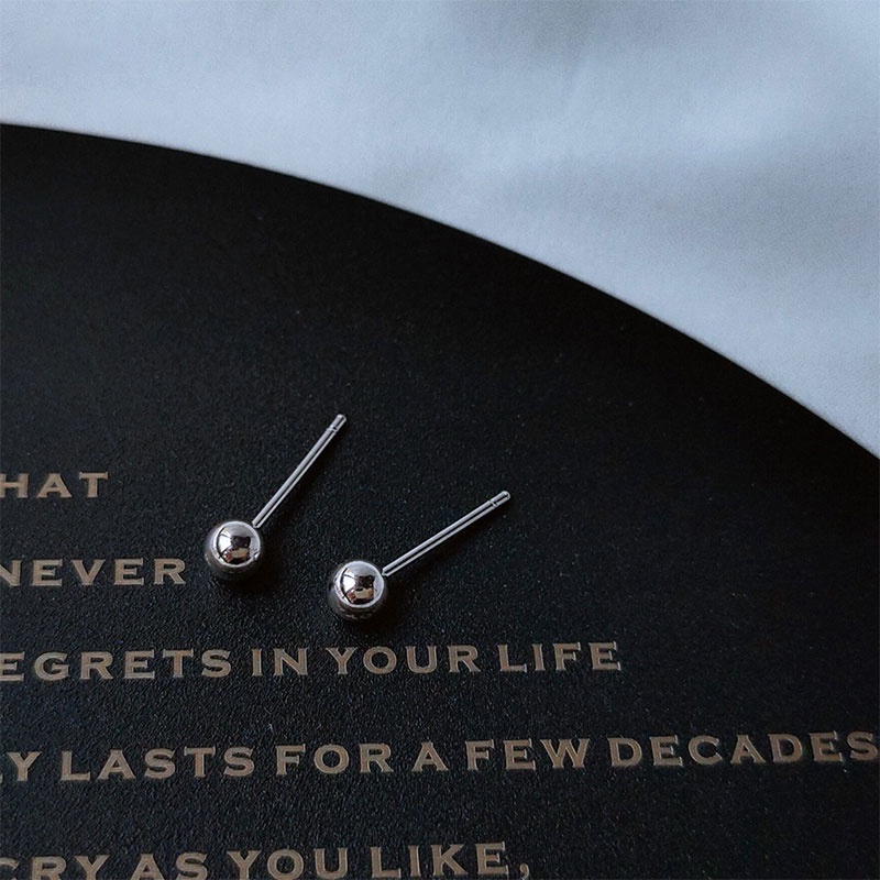 Khuyên tai mạ bạc 925 đính hạt nhỏ đơn giản thời trang xinh xắn cho nữ phụ kiện trang sức khuyên tai bạc nữ bông tai nữ hàn quốc phụ kiện thời trang