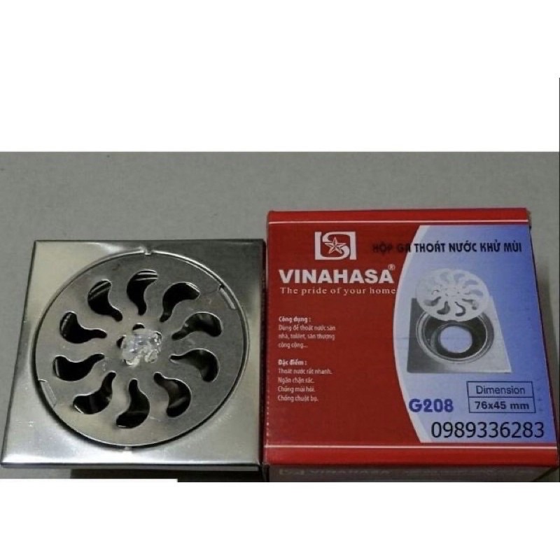 Ga thoát sàn inox Vinahasa các cỡ 60 - 110mm