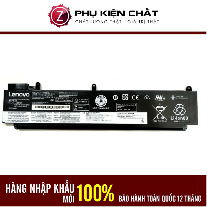 Pin Cho Laptop Lenovo ThinkPad T460s T470s Loại Dài! Hàng mới, Bảo hàng toàn quốc