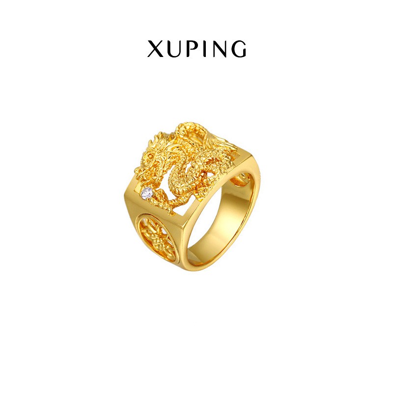 Nhẫn Nam Chạm Rồng Mạ Vàng 24K, Phong Cách Retro Sang Trọng Cổ Điển - XPN05(N)