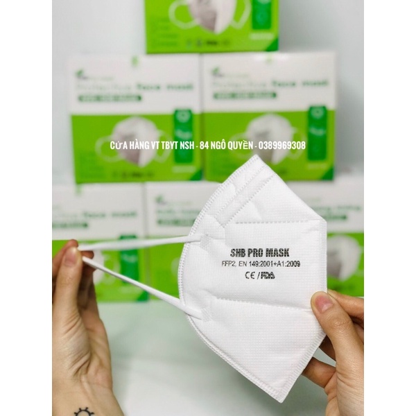 Hộp 20 Cái Khẩu Trang 3D N95 khẩu trang Kháng Khuẩn 5 lớp Chính Hãng SHB Pro Mask Loại Không Van SHBCARE FACE MASK N95