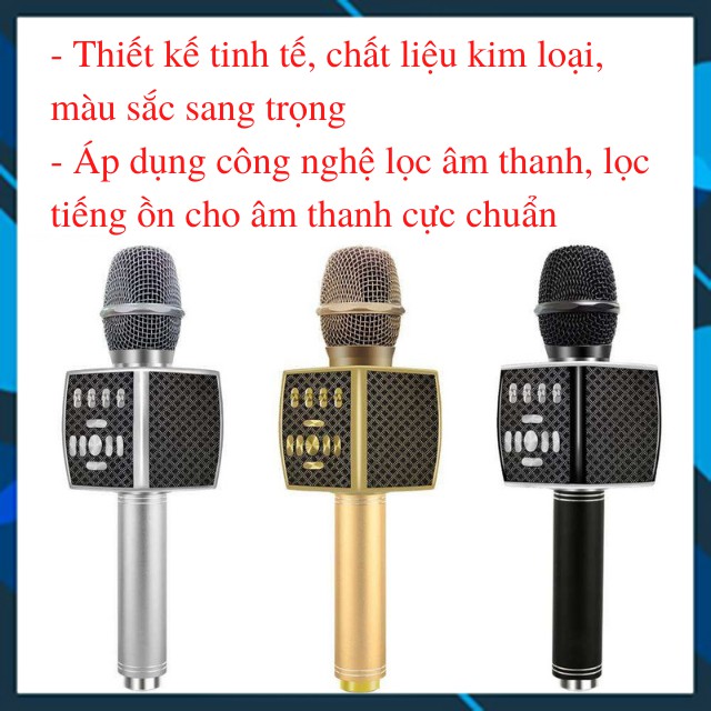 [ Bảo Hành 12 Tháng ] Micro Karaoke bluetooth YS 95 Mic Hát Karaoke Livetream Micro Ghi Âm Hỗ Trợ Đổi Giọng