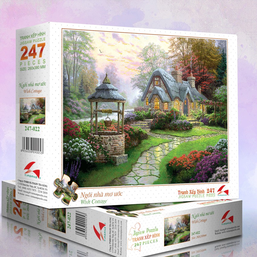 Tranh xếp hình Jigsaw Puzzle giải tỏa stress Tia Sáng 247 mảnh - Ngôi nhà mơ ước - MSP: 247-022