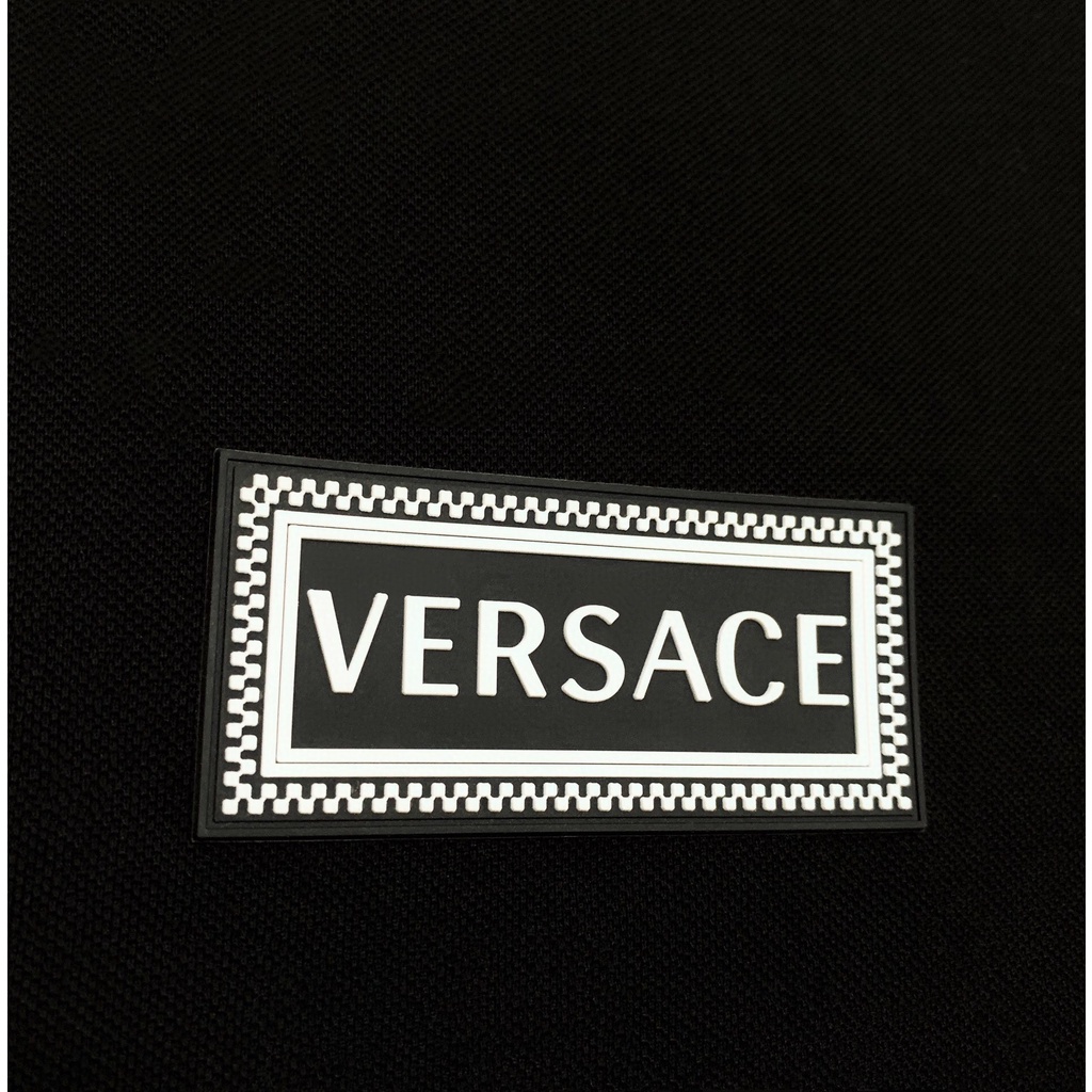 VERSAC Summer 2020 men short sleeve logo badge leather polo pure cotton t-shirt can not buy
