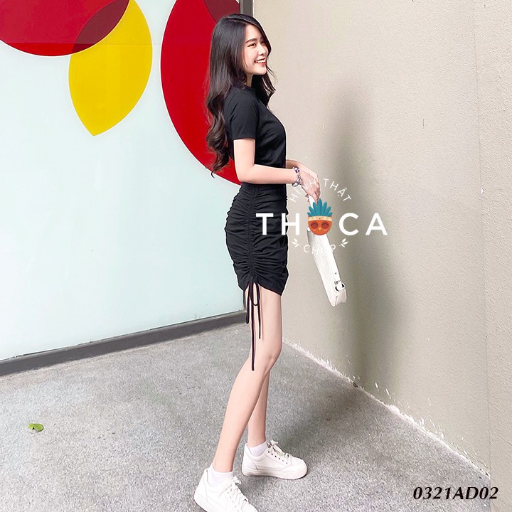 Váy ôm body dây rút sườn | BigBuy360 - bigbuy360.vn