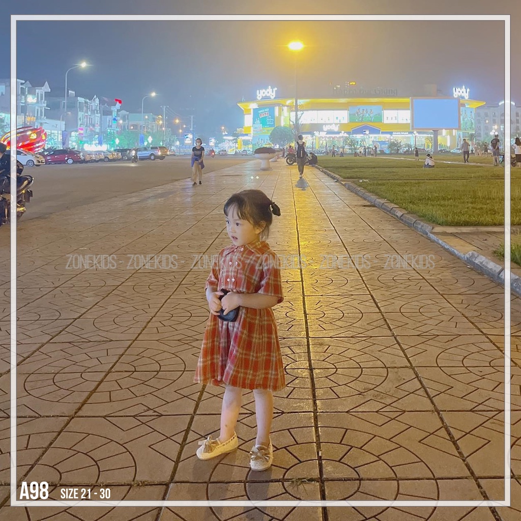 Giày búp bê vải phối nơ bản to cho bé gái Zonekids - A98