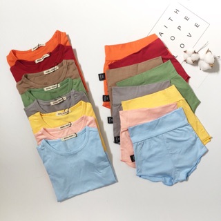 Bộ minky cạp cao quần chip cho bé